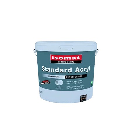 Isomat STANDARD ACRYL colorat 2,5L vopsea lavabila, pentru exterior