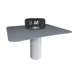 Topwet receptor economic TWJ BZ 90 PVC S perete simplu, flansa din membrana PVC