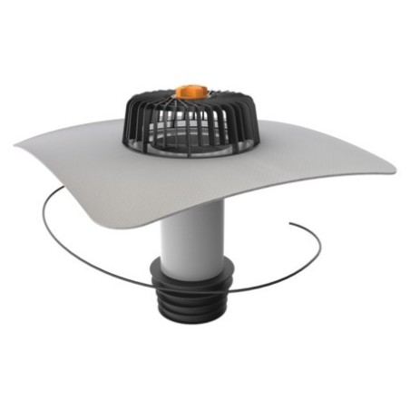 Topwet receptor renovari TWE SAN 160 PVC XL cu degivrare,  flansa din membrana PVC / iesire verticala DN150