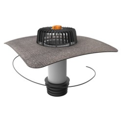 Topwet receptor renovari TWE SAN 104 BIT cu degivrare, flansa din membrana bituminoasa / iesire verticala DN100