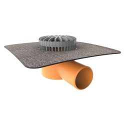 Topwet receptor terasa TWT 75 BIT V flan»ôƒÉ din membrana bituminoasa, cos de protectie / iesire orizontala DN70