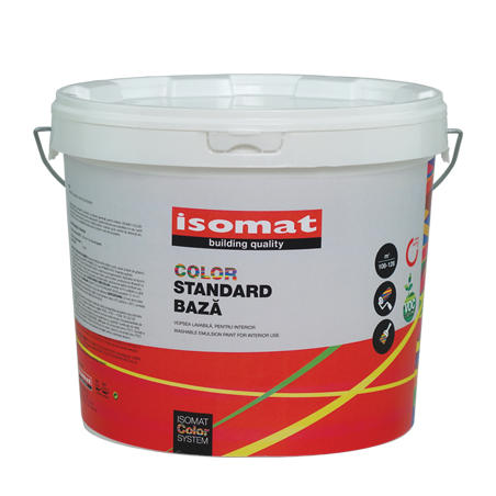 Isomat STANDARD COLOR colorat 9L vopsea lavabila pentru interior