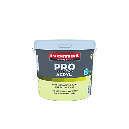 Isomat PROFESSIONAL ACRYL alb 15L vopsea lavabila mata pentru exterior
