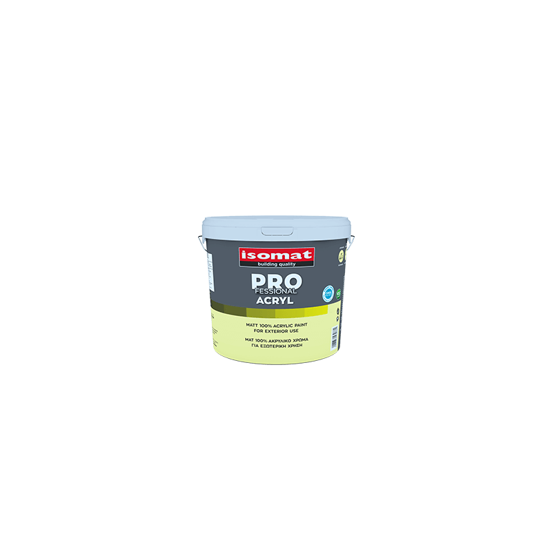 Isomat PROFESSIONAL ACRYL alb 2,5L vopsea lavabila mata pentru exterior