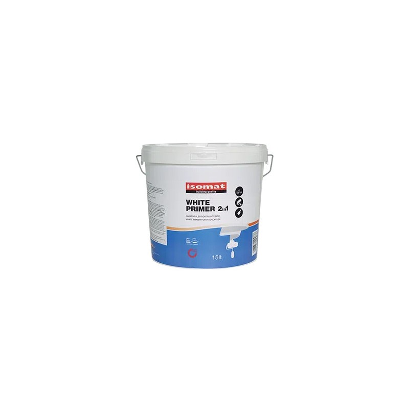 Isomat WHITE PRIMER 2 In 1 9L amorsa alba pentru interior