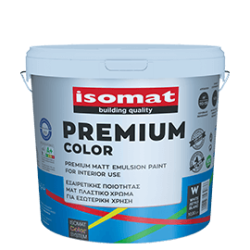 Isomat PREMIUM COLOR alb 10L vopsea lavabila de calitate premium, mata, pentru aplicare la interior