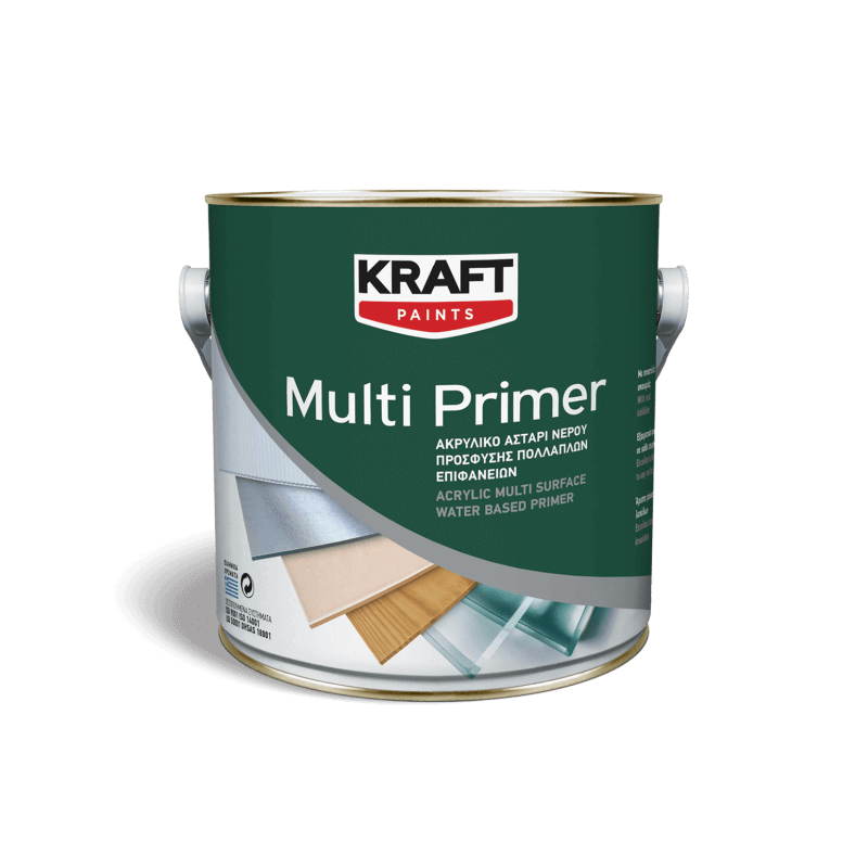 Kraft Multi Primer alb 0,75L grund acrilic pe baza de apa pentru suprafete multiple