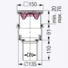 KESSEL Practicus sifon pentru subsol, ecacuare verticala DN 100