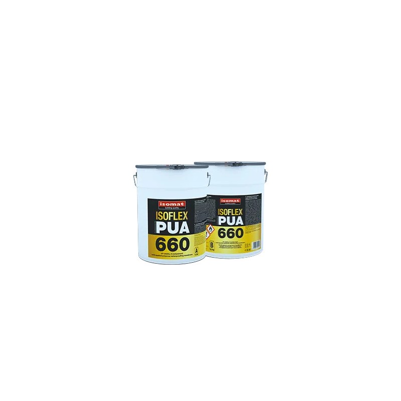 Isomat ISOFLEX-PAS 660 alb 25Kg  membrana hidroizolanta din poliuree aplicata la rece, stabilă-UV