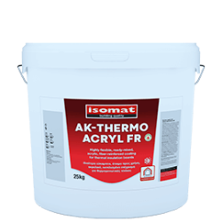 Isomat AK-THERMO ACRYL FR alb 25Kg tencuiala acrilica, armata cu fibre, foarte flexibila, rezistenta ridicata la foc