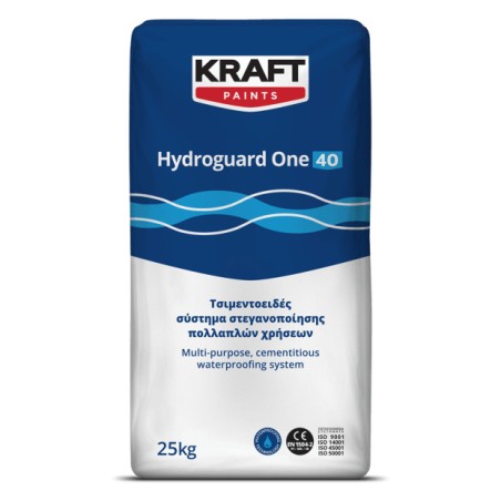 Kraft Hydroguard One 40 alb 5Kg sistem de hidroizolatie pe baza de ciment, monocomponenta, modificat cu polimeri