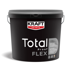 Kraft Total Proof™ FLEX alb 4Kg membrana de impermeabilizare lichida, armata cu fibre elastomerice, pentru acoperisuri plate