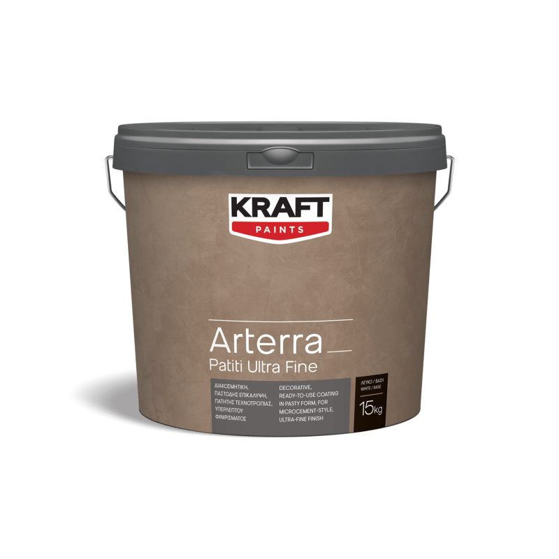 Kraft Arterra Patiti Ultra-Fine colorat 5Kg pasta pentru microciment, finisaj ultrafin, pentru pereți și pardoseli