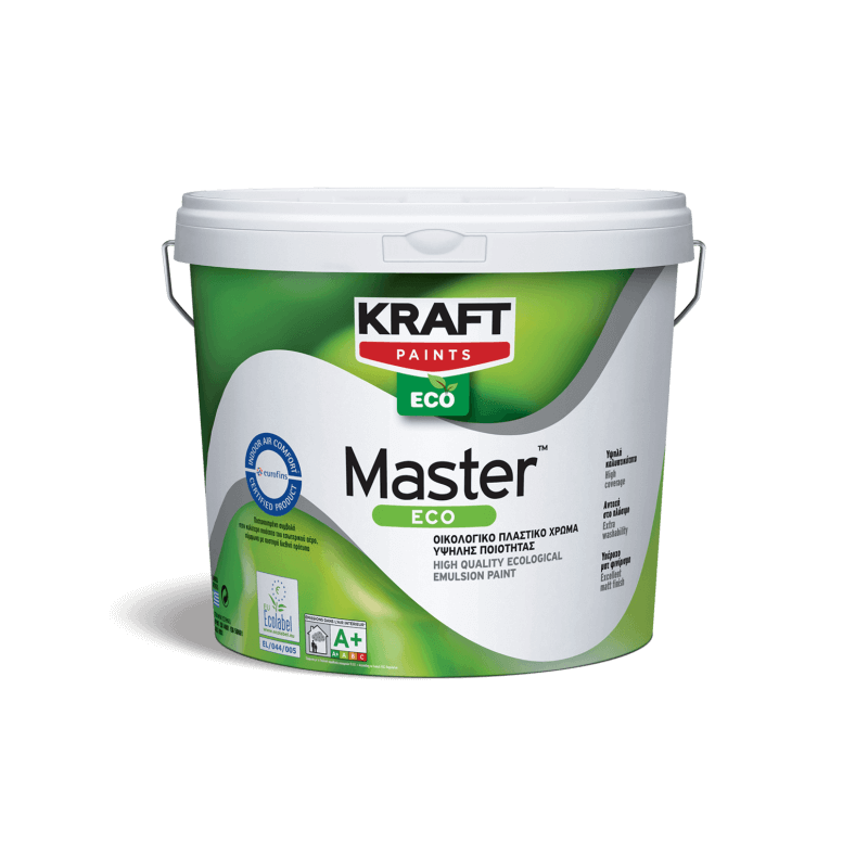 Kraft Master™ Eco colorat mat 3L vopsea emulsie ecologica premium pentru pereti interiori