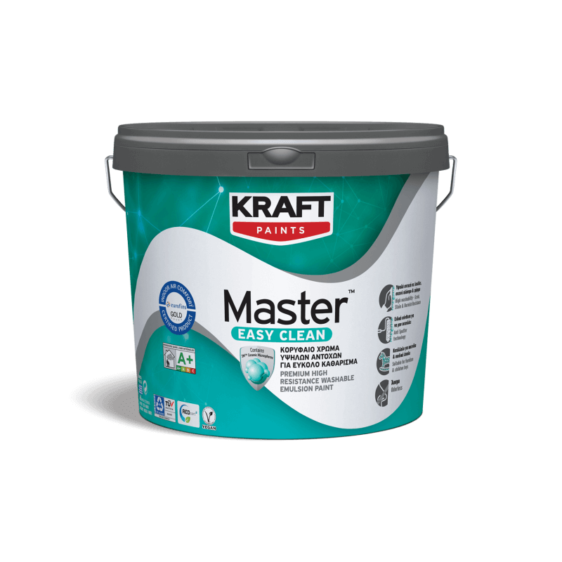 Kraft Master™ Easy Clean colorat semimat 10L vopsea ultra-lavabila premium, cu efect anti-patare