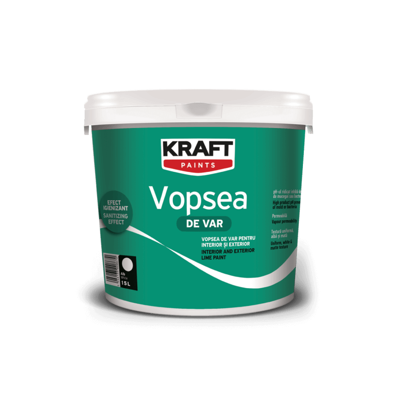 Kraft Vopsea de var alb mat 15L pentru interior si exterior